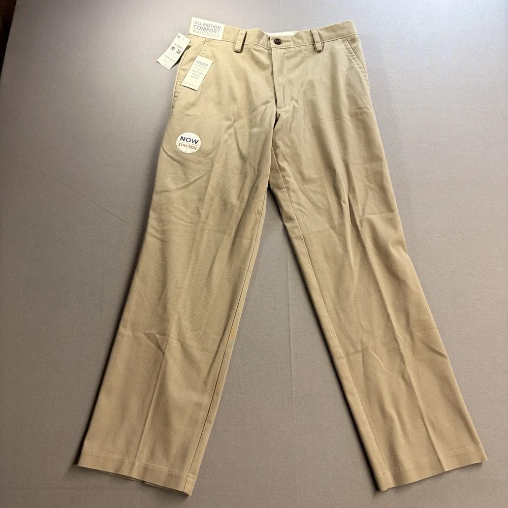 Dockers Easy Khaki Pants Mens 30x30 Straight Fit Stretch Tan NWT